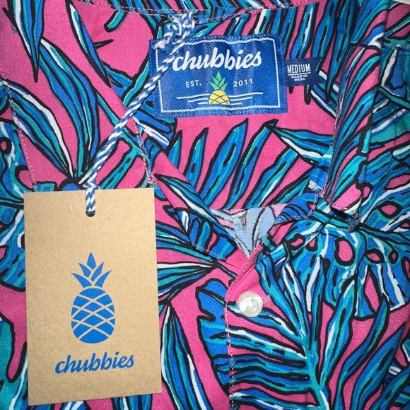 Chubbies- Men’s The Spore Loser Full Button Shirt- Sz M- NEW WITH TAGS!!! - Picture 3 of 6